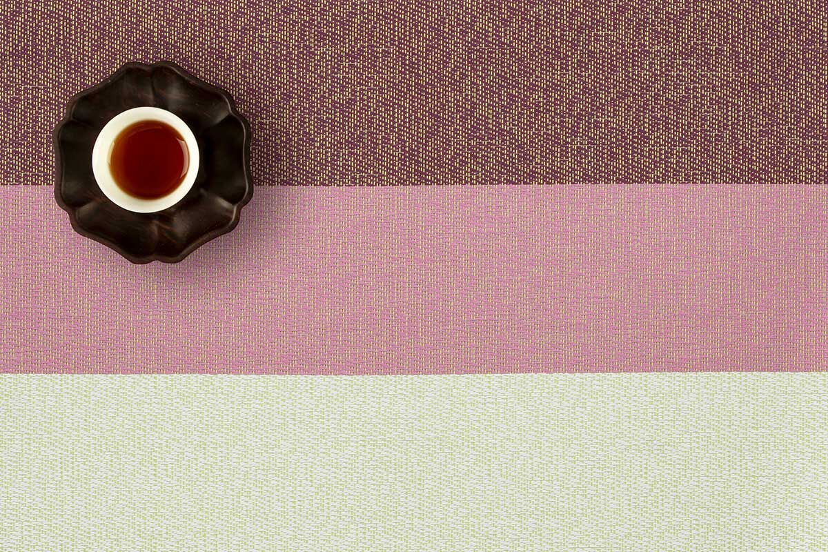Mantel individual de pvc con rayas anchas horizontales